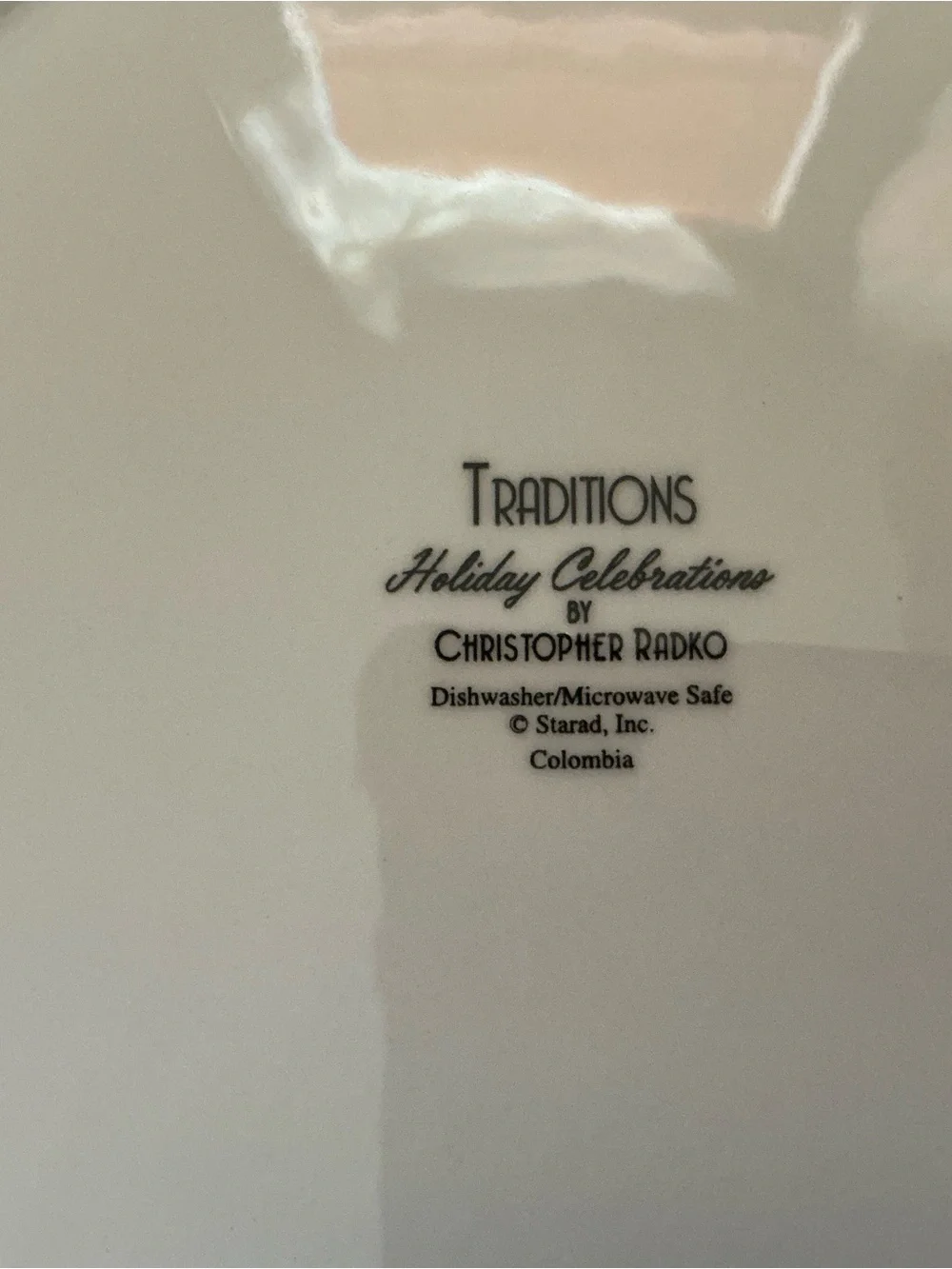 Christopher Radko traditions holiday celebrations Christmas dinner plates set 4